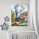 5D DIY Full Drill Diamond Painting Train Cross Stitch Embroidery Mosaic Kit