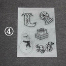 6Pcs Christmas Pendant Shrink Flim Key Chain Shrinky Art Papers Jewelry Making