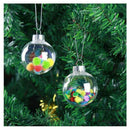 Clear DIY Baubles Shatterproof Seamless Plastic XMAS Ball Home Tree Decor G V1D8