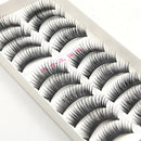 10 Pairs Pro False Eyelashes Black Eye Lashes Long Natural For Makeup Attractive