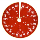 96cm Christmas Tree Skirt Carpet Xmas Tree Ornaments New Year Decor (Red)