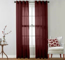 Burgundy Eyelet Telylene Window Treatment Curtain Door Drape Valance 1x2.1M