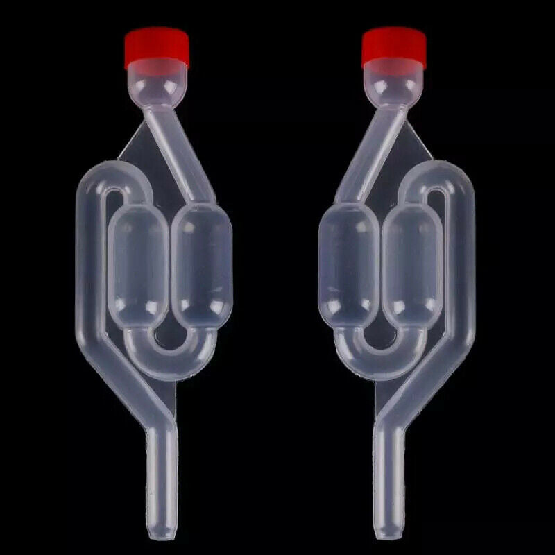 2PCS Reusable  Valve Plastic Air Lock Water Seal Home Winemaking Exhaust VSEAU