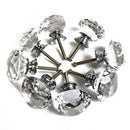 16X 40MM Clear Diamond Crystal Glass Door Knobs Drawer Cabinet Furniture Ki