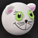 Cute White cat Antenna Ball Car Aerial Ball Antenna Topper Decor Ball Lovely GTE