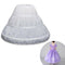 White Children Petticoat A-Line 3 Hoops One Layer Kids Crinoline Lace Trimt L7K4