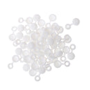 50 Pcs Practical White Screw Caps 3-5mm Shank Diameter Screw Covers for