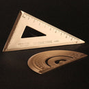 Thickness 0.08inch Super Durable Brass Set Square e-Ruler Stationery Math G Y5K2