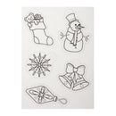 6 Pieces Multi Patterns Christmas DIY Printer Inkjet White Shrink Plastic Sheets