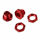 RC 1/8 T10121 Red Aluminium Alloy Wheel Hex Hub & Nuts & Pins Set of 4