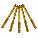 5Pcs/Set 6mm Glass Marble Porcelain Spear Head Ceramic Tile Drill Bit Hex Shank