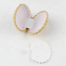 Shell Shape Velvet Earring Pendant Necklace Jewellery Display Storage Case