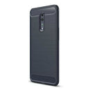 Soft TPU Case for OPPO Reno Z Carbon Fiber Shockproof Back Cover Dark Blue A