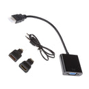 1080P Mini HDMI Male to VGA Female Video Converter Adapter Cable for PC TV