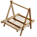 Natural Bamboo Folding Basket Mutton Holder Tray Fruit Bowl Snacks Plate