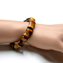 Tiger Eyes Natural Stone Bracelets Lucky for Women Men Bamboo Hand Row Ener