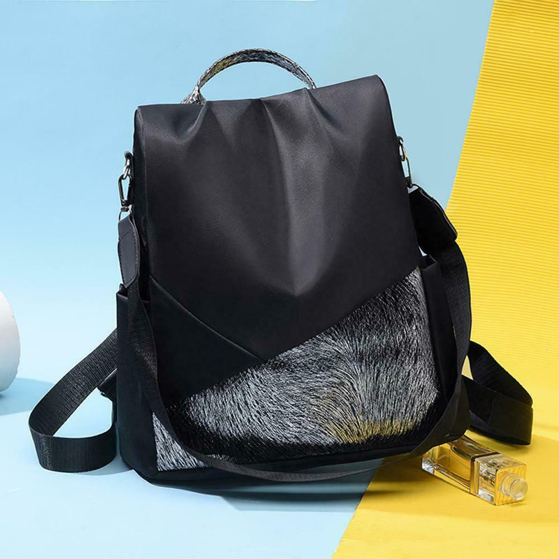 Multifunction Anti-theft Backpacks Women Shoulder Top-handle Bags (Black)