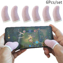 6Pcs Sweat-proof Mobile Game Thumb Finger Sleeve Touch Screen Sensitive Glov Gw