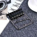 Metal Roller Saddle Electric Guitar Bridge 6 Tone Pattern Design Tailpiece
