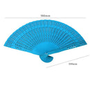 Bamboo Fan Patterned Dragonfly Ajoure Pocket Fan Gift Decoration (I)