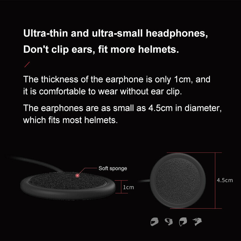 DK11 Waterproof Bluetooth 5.0 Motorcycle Helmet Headset Headphone with Mic Effic