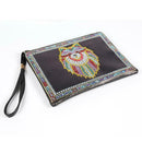 DIY Wolf Special Shaped Diamond Painting Women Wristlet Bag Zipper Wallet