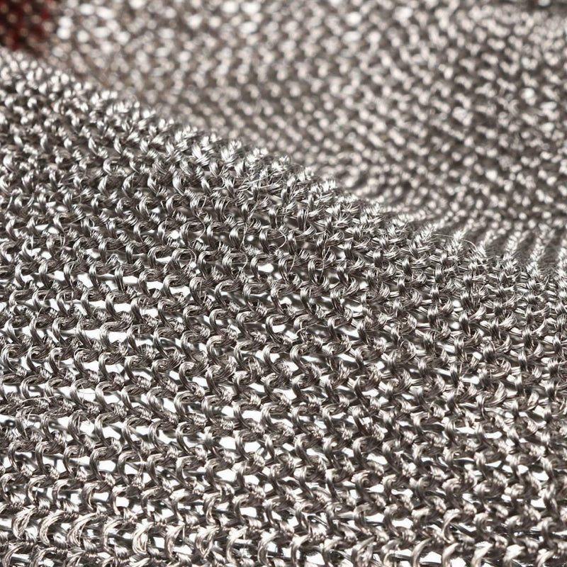 Work Glove Safety Cut Proof Stab Resistant Metal Welding 25cm Red Button