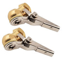 2 Pieces Brass 1/4in Female Thread Car Air Chuck Clip-on Hose Tools Fittings