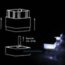 Outdoor Solar Power LED Cube Light Garden Fence Porch Pool Path Way Lamp White