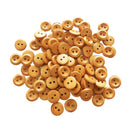 100Pcs Wood Buttons Sewing 2 Holes Round Brown for Clothing Accessories 15mm
