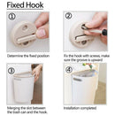 Small Trash Can, Hanging Waste Bin Under Kitchen Sink, PP Wastebasket over