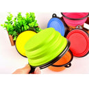 2pcs Portable Dog Cat Puppy Fashion Silicone Collapsible Feeding Food Water
