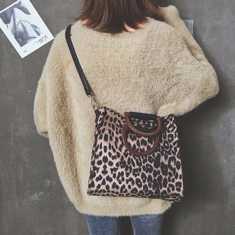 Leopard Women Handbags Big Capacity Pu Leather Females Handbags Fashion Leo J4J8