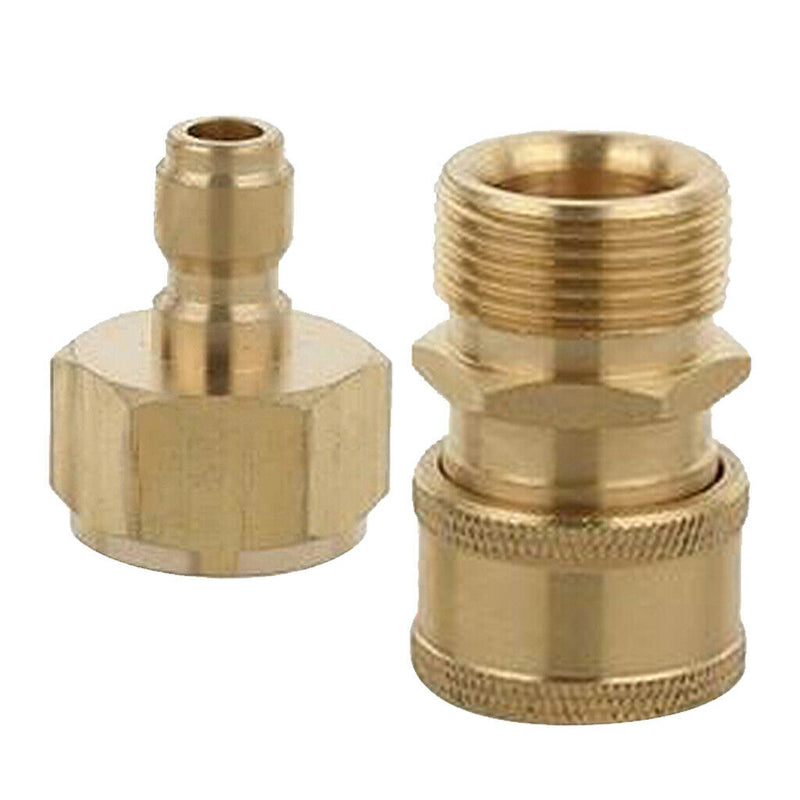 2 x Pressure Washer Connector Garden Spray Hose Quick Connector M22 x 1.5mm Male