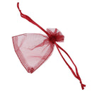 100 Organza Bags Wedding Favour Bags Candy Pouches(Wine Red)