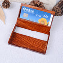 Wooden Name Card Business Card Holder Handmade Box Storage id credit case 3C