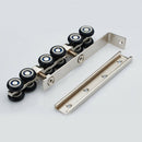 1 Pair/Set Cold Rolled Steel Sliding Wooden Door Closet Hardware Kit Door W I5A9