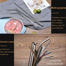 100pcs Metal Straws Can Be Reused 304 Stainless Steel Drinking Water Pipes