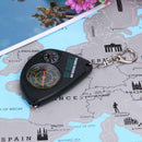 2 in 1 Compass+Map Measurer Curvimeter Keychain for Outdoor Hiking Camping