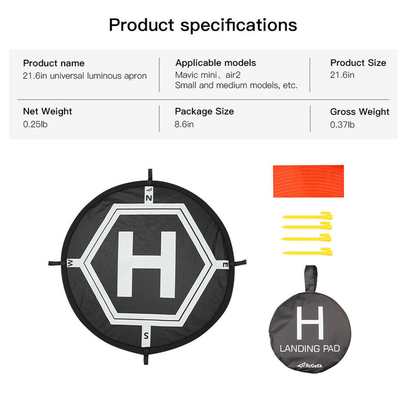 21.6inch Drone Accessories Landing Pad Night Flight Fast Fold for DJI Mavic Mini
