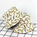 Summer Outdoor Bucket Hat Unisex Summer Bucket Cap Banana Print Fishing Fis T6V1
