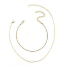 Women Necklace Double Layer Chain Charm Beads Drop Pendant Choker New Y6T3 F2W9