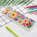 DIY Flower Special Shaped Diamond Painting 2 Grids Students Pencil Case
