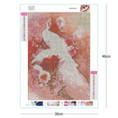 5D DIY Full Drill Square Diamond Painting White Peacock Cross Stitch Kit