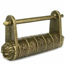 Chinese Old Style Carved Word Password Padlock Locks