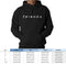 Friends Print Hoodies Unisex Long Sleeve Loose Casual Sweatshirts (Black M) A