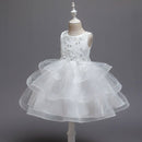Summer Floral Girls Tutu Dresses Baby Wedding Dress for Kids Sequin Kids Dr K7V2