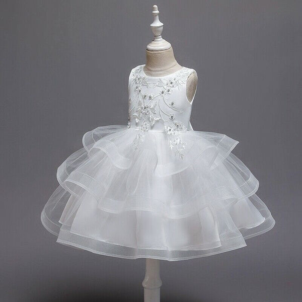 Summer Floral Girls Tutu Dresses Baby Wedding Dress for Kids Sequin Kids Dr K7V2