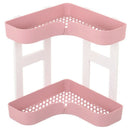 Double Layers Corner Storage Rack Bathroom L Shape Cosmetic Storage Shelf K