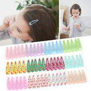 100Pcs Cute Snap Hair Clips Lot No Slip Barrettes For Baby Kids Girls Multicolor
